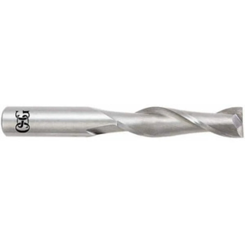 OSG 1, 2-1/4 LOC, 1 Shank Diam, 5 OAL, 2 Flute, Solid Carbide Square End Mill Single End, Uncoated, Spiral Flute, 30 ...